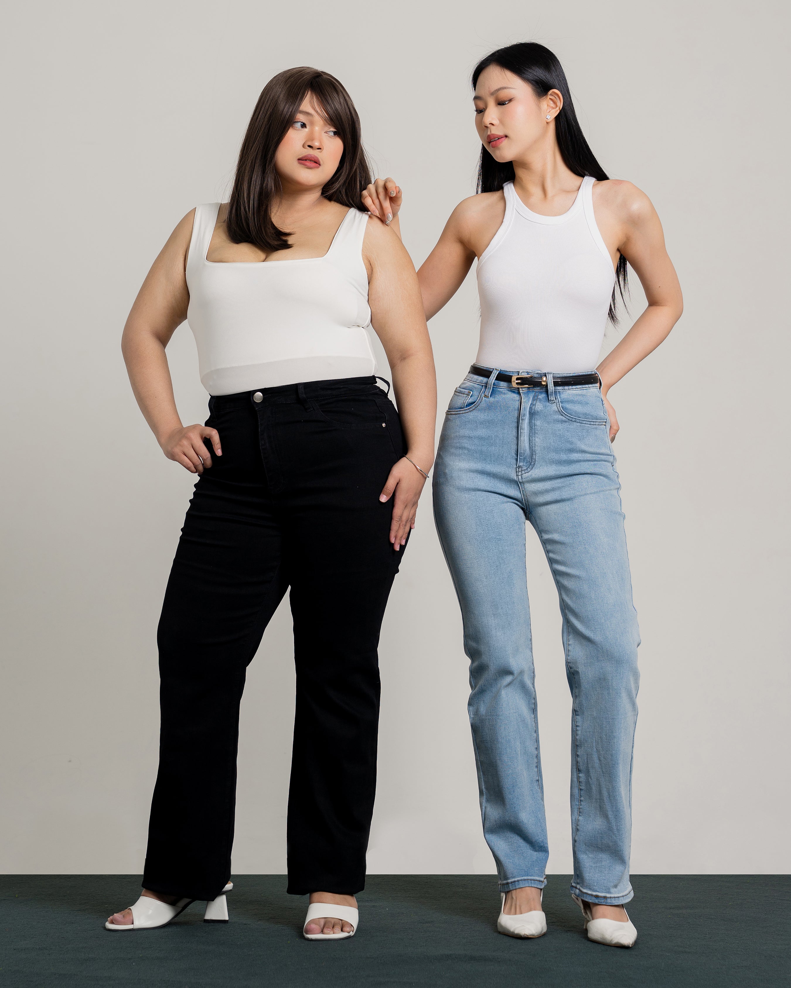 90's Highwaist Straight Jeans in Light Blue