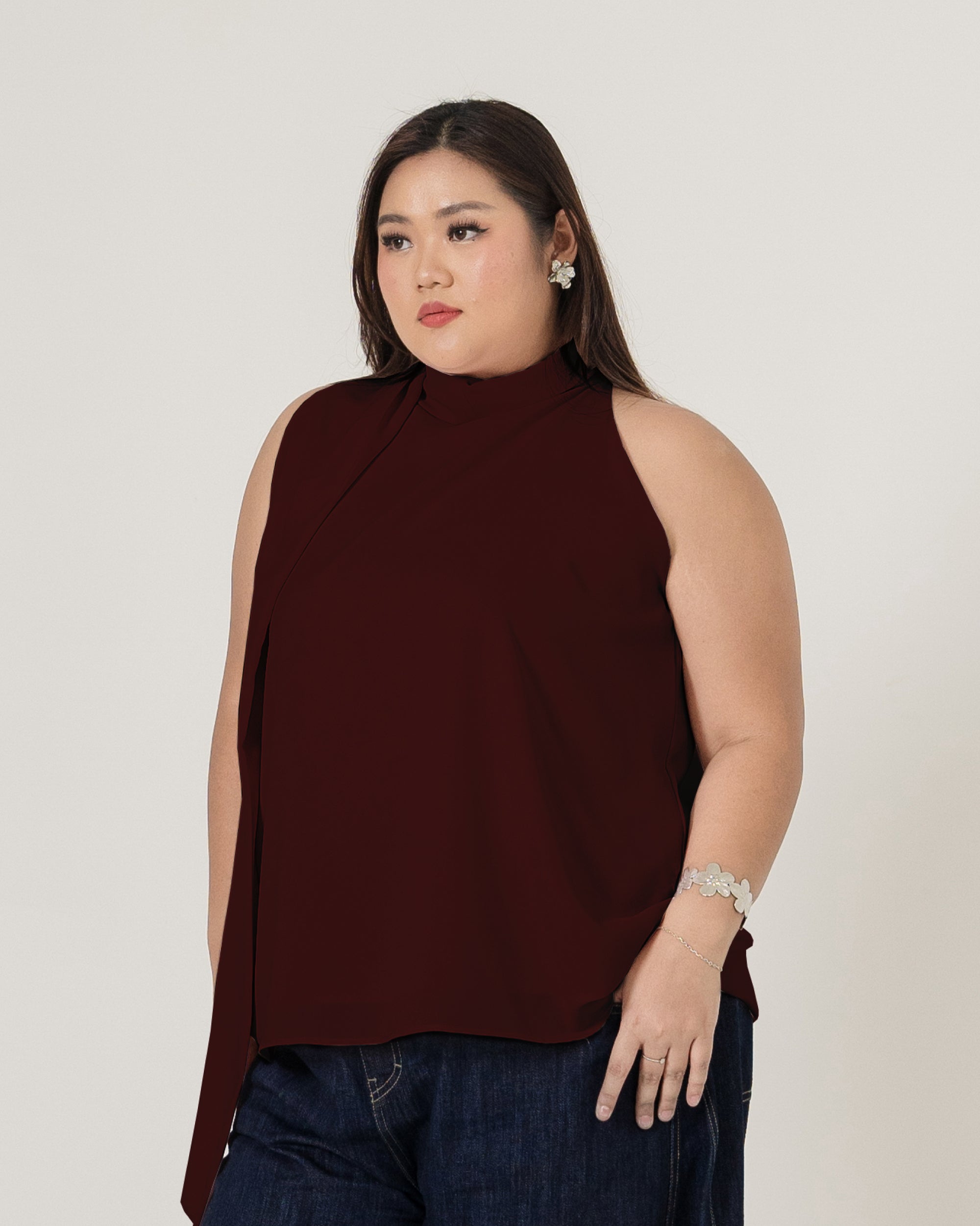 Bonnie Top in Maroon