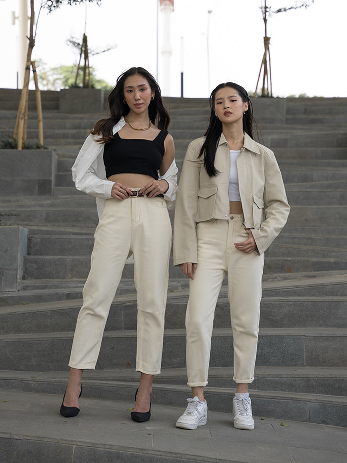 Boston Highwaist Mom Jeans in Lightblue