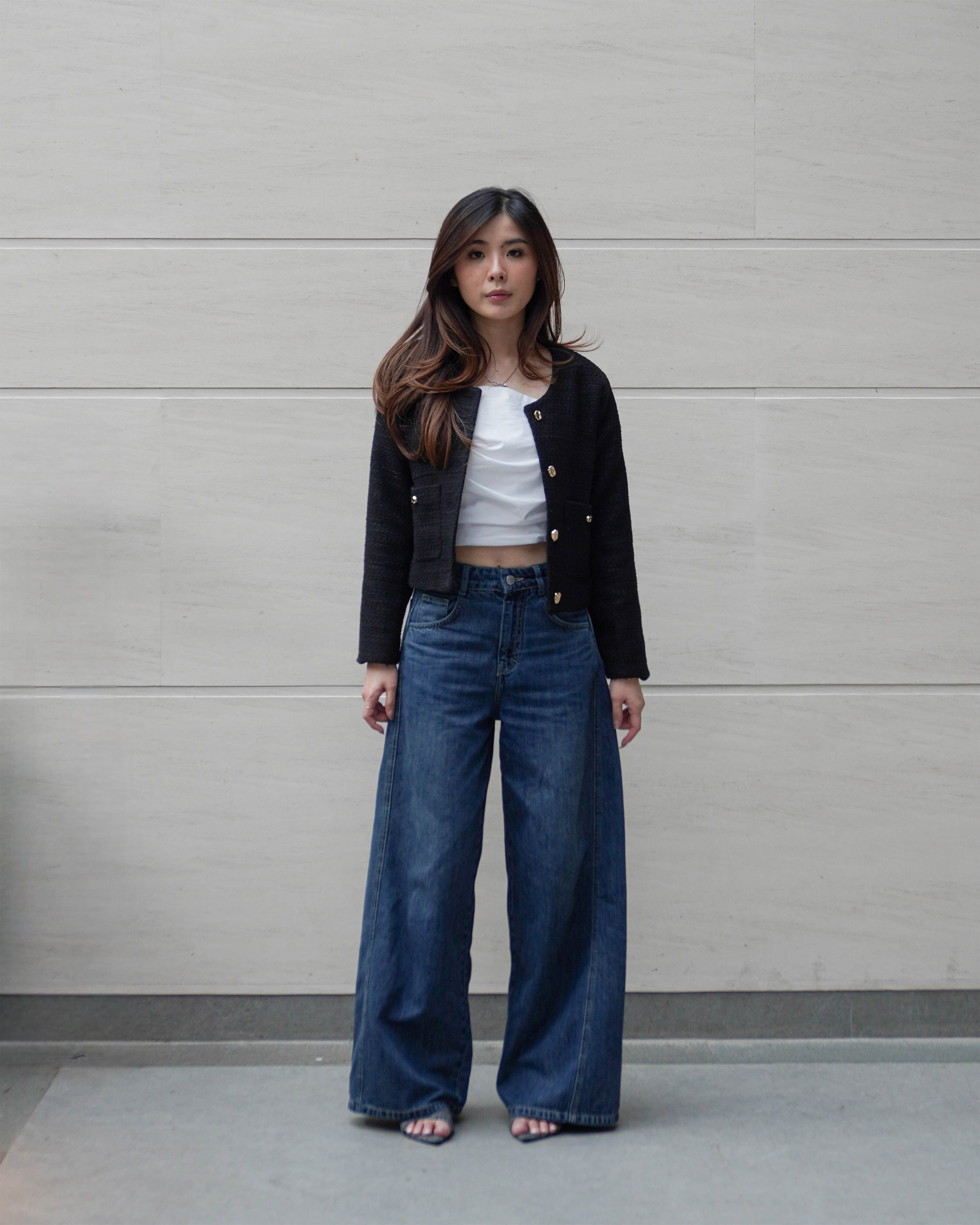 REAL Wide Jeans Dark Blue