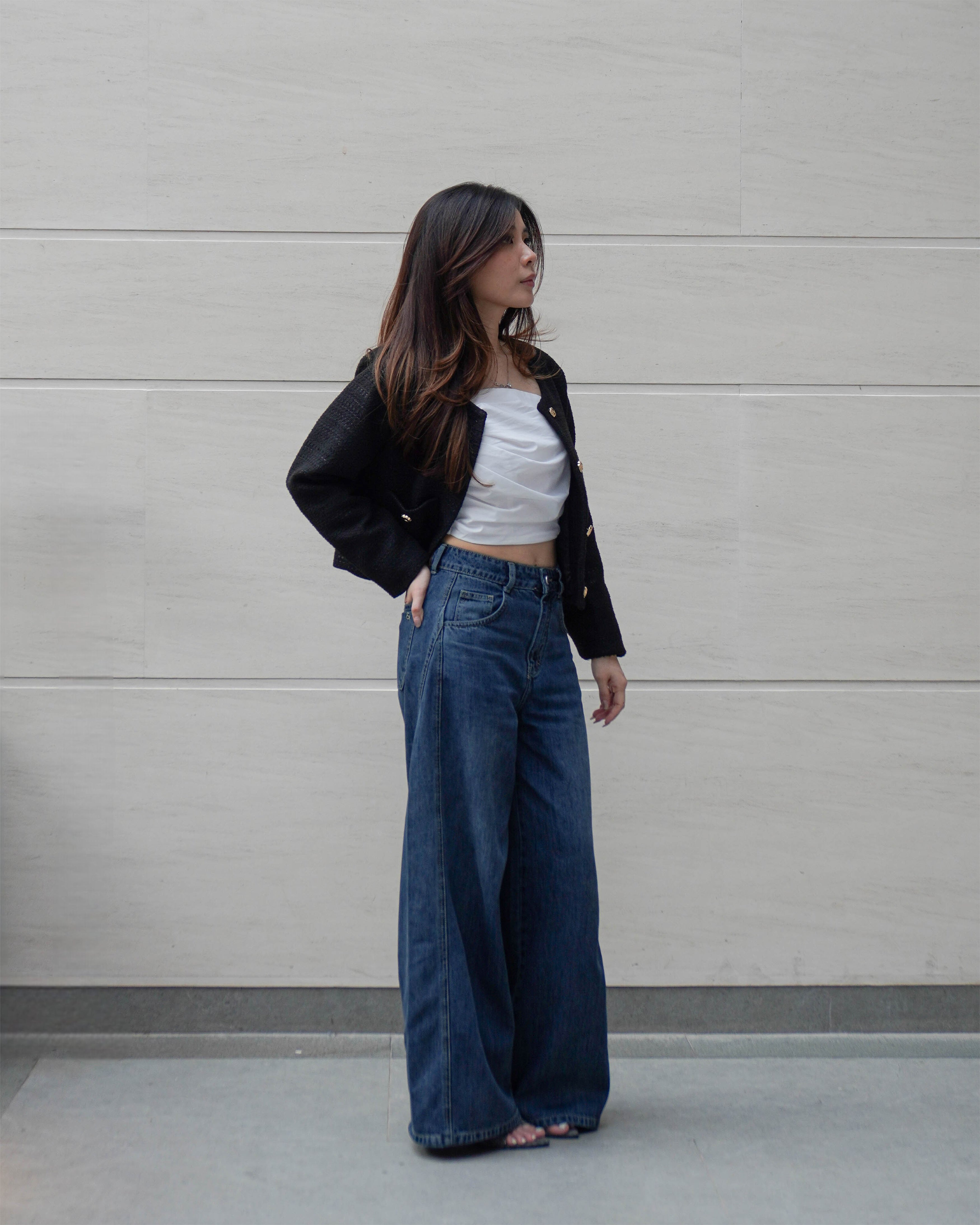 REAL Wide Jeans Dark Blue
