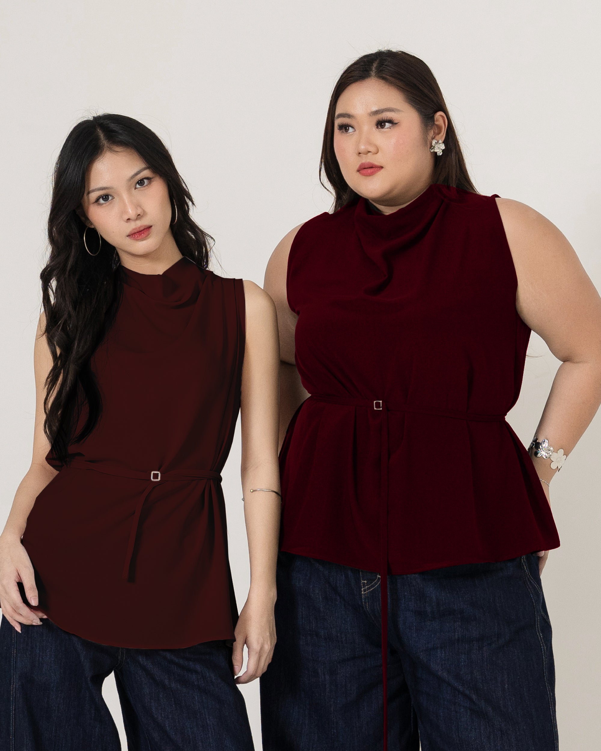 Clyde Top in Maroon