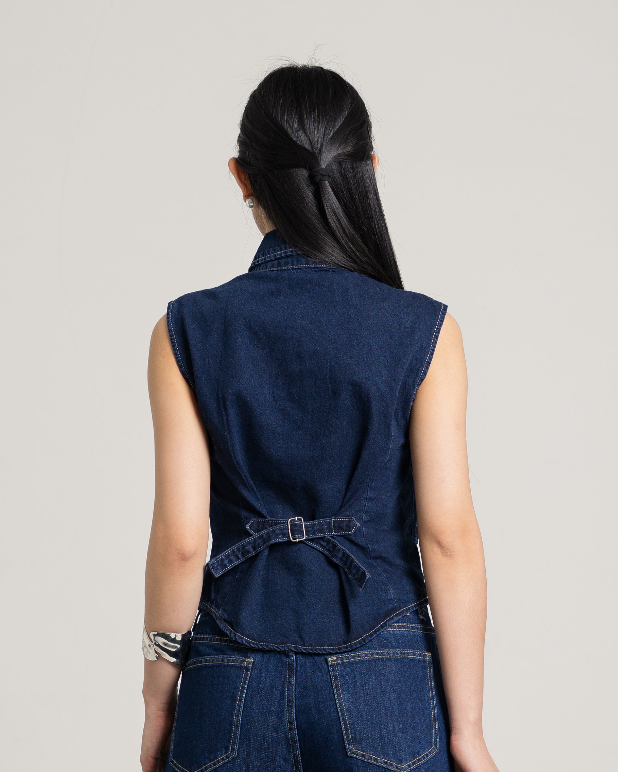 Edith Sleeveless Denim Top