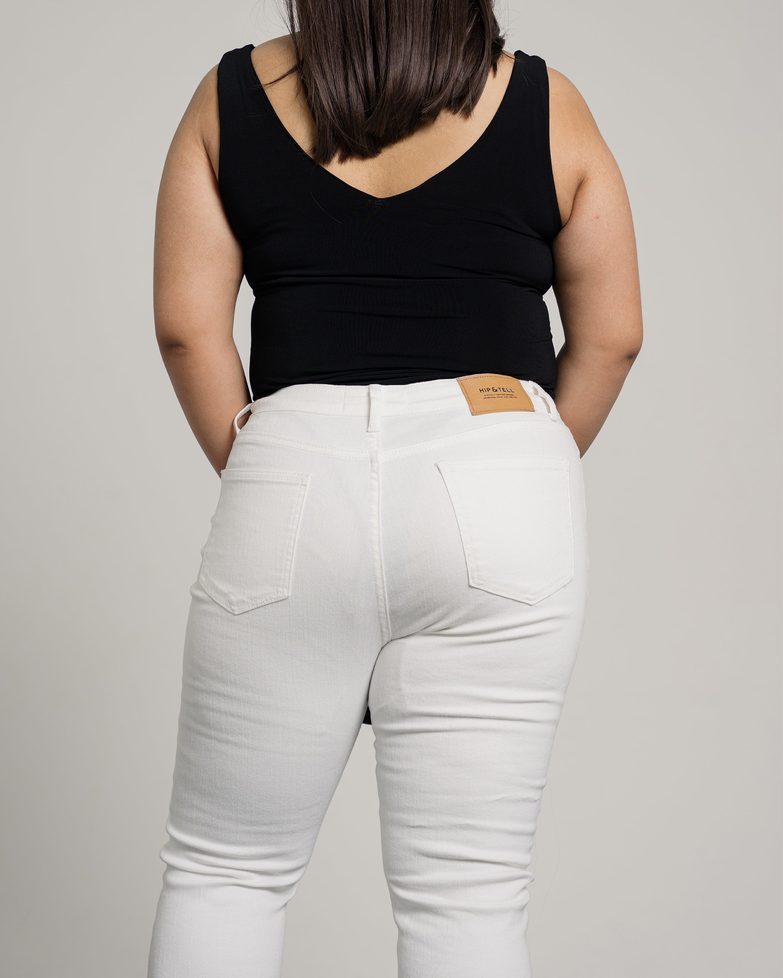 Kelly Petite Flare Jeans in White