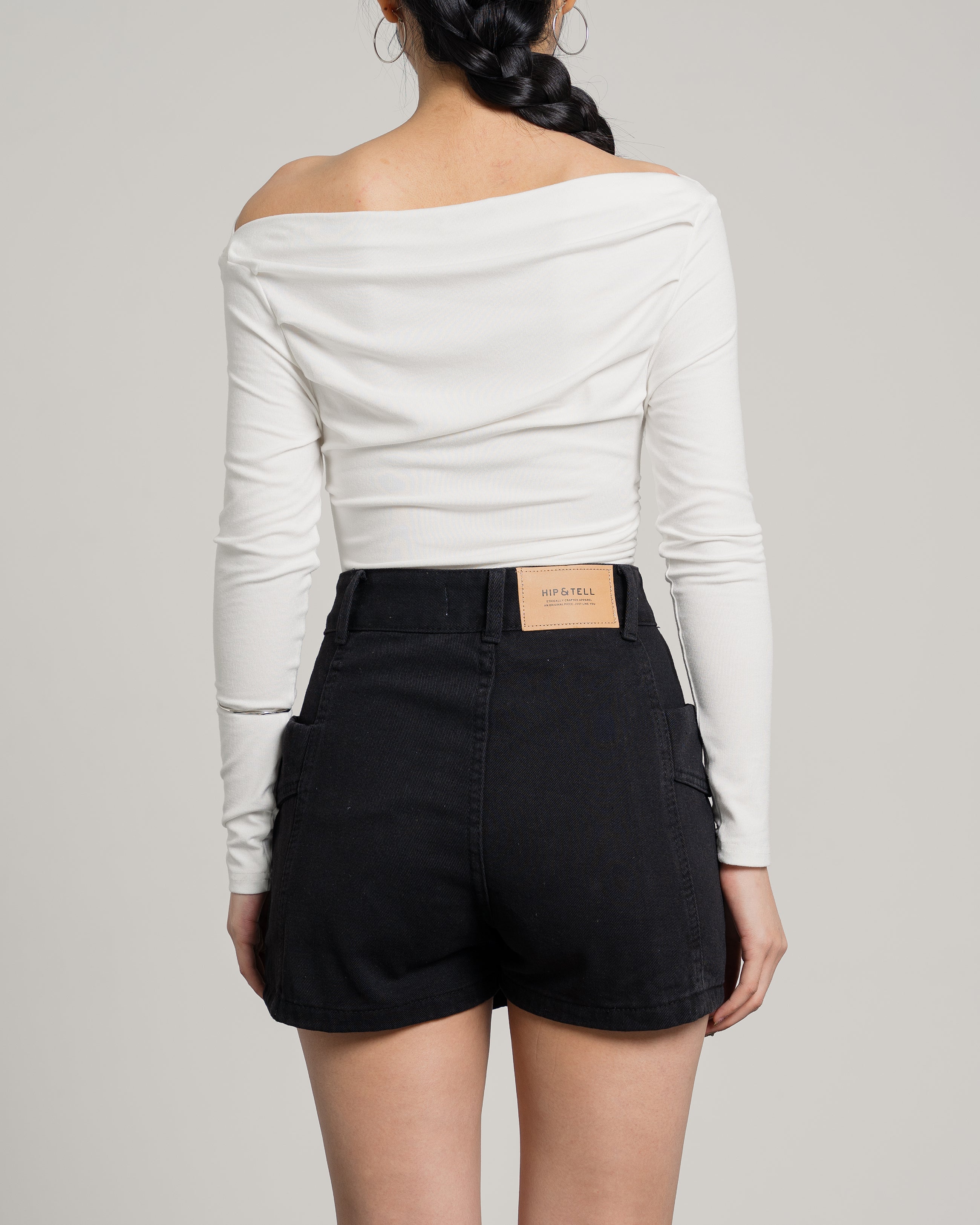 Monet Highwaist Skort Jeans Black
