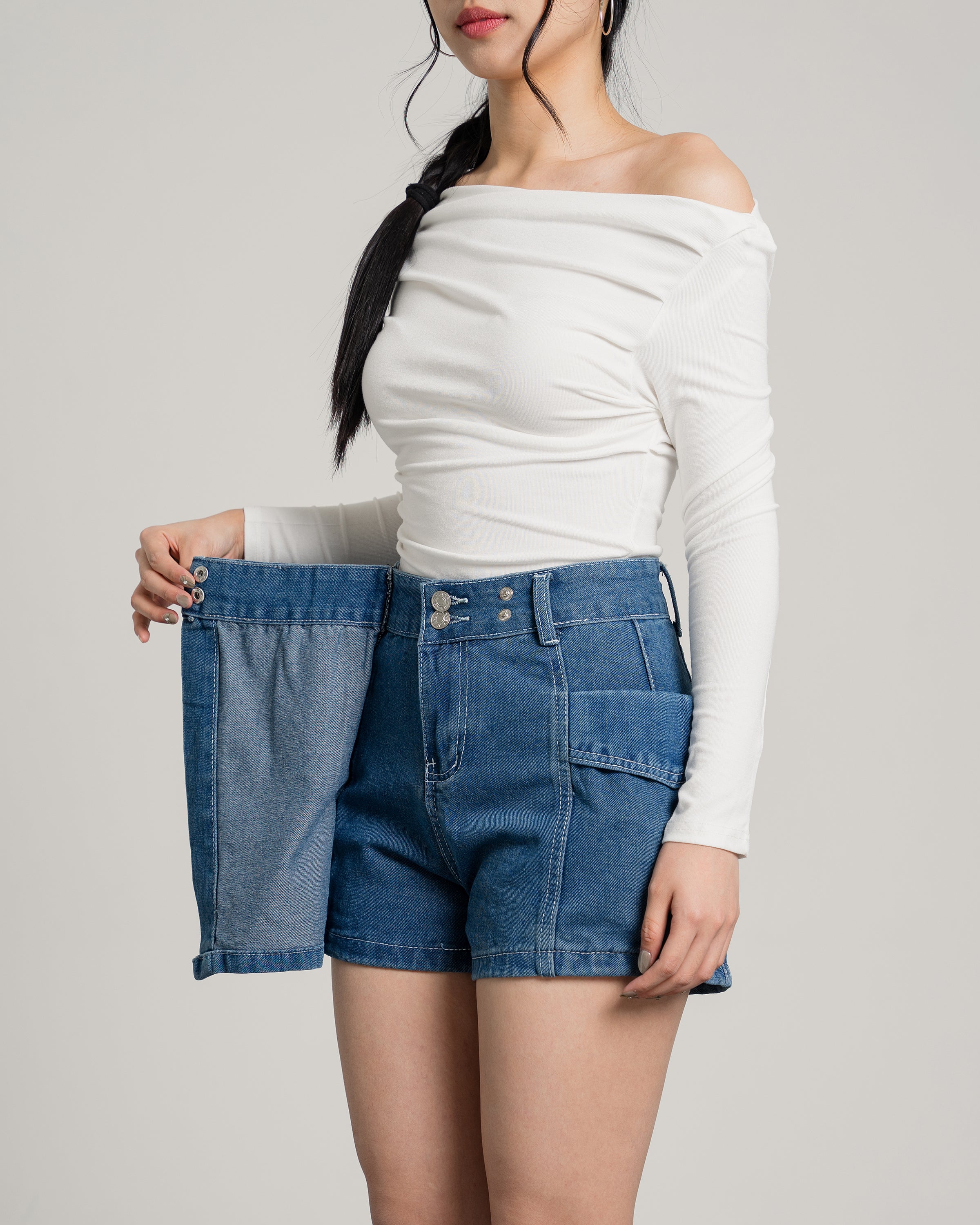 Monet Highwaist Skort Jeans Darkblue