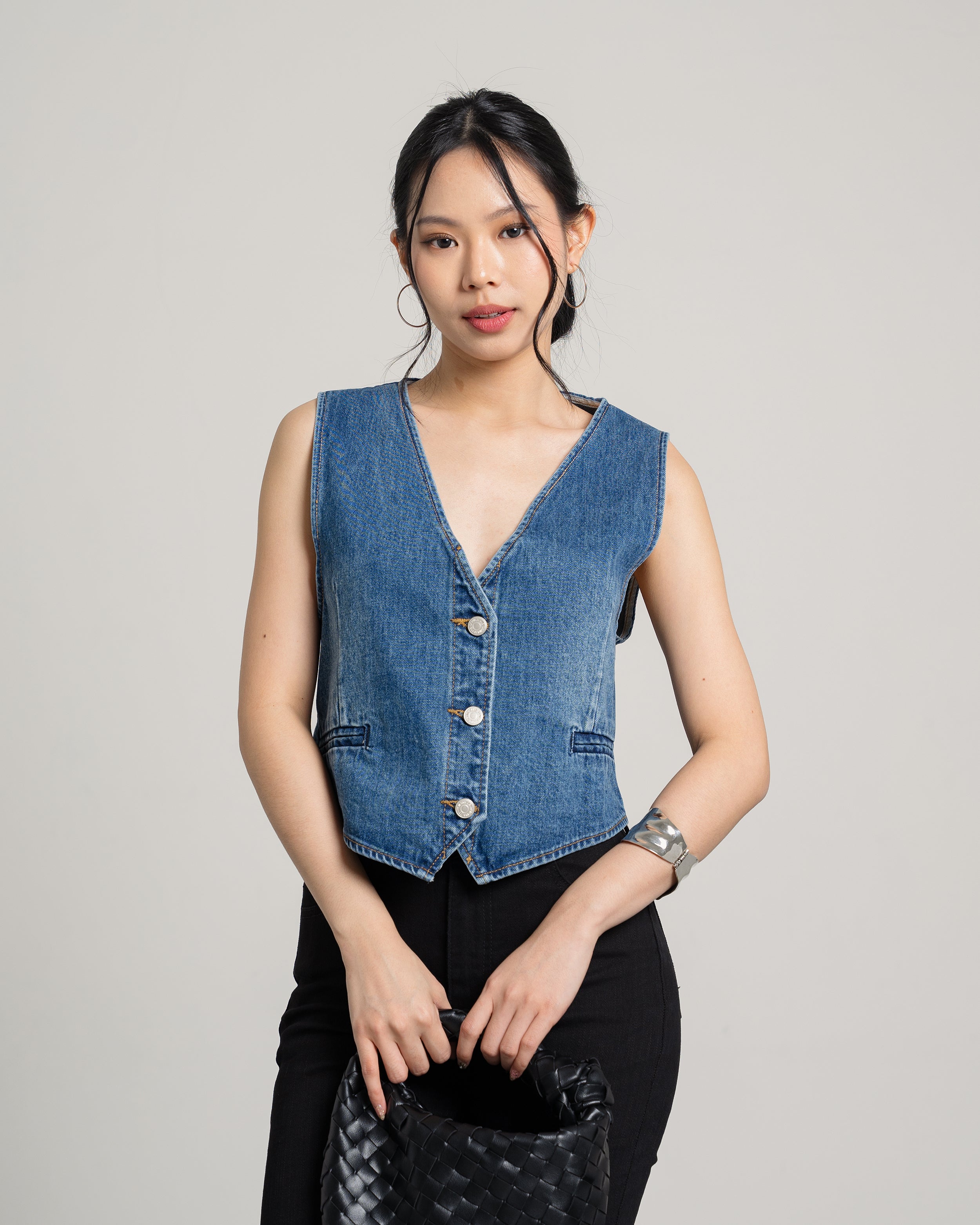 Orien Vest Denim Top