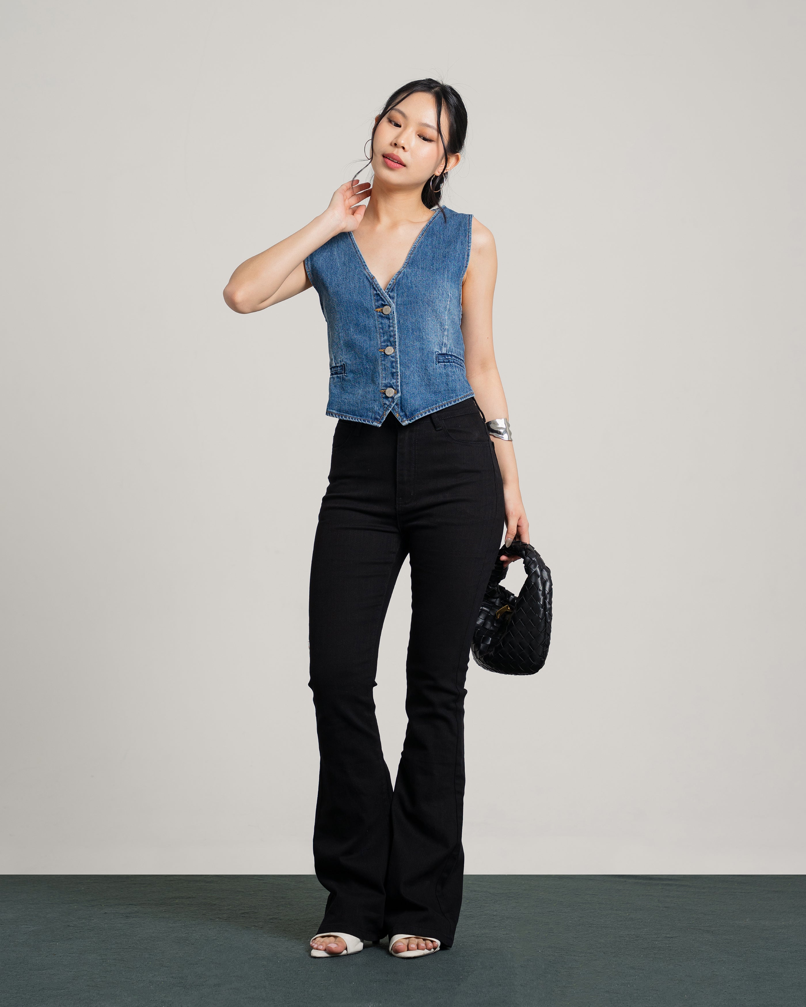 Orien Vest Denim Top
