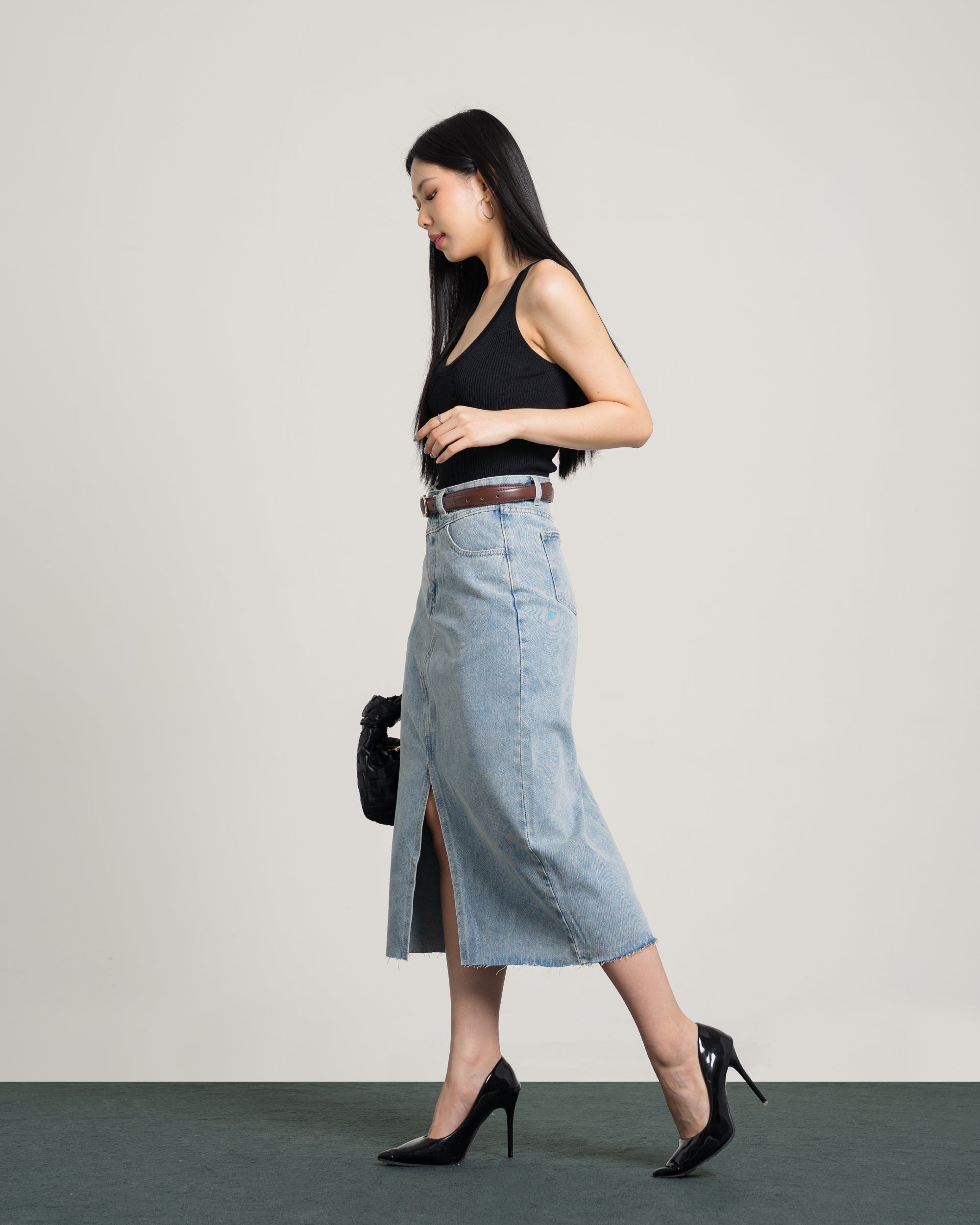 Saddie Maxi Jeans Skirt