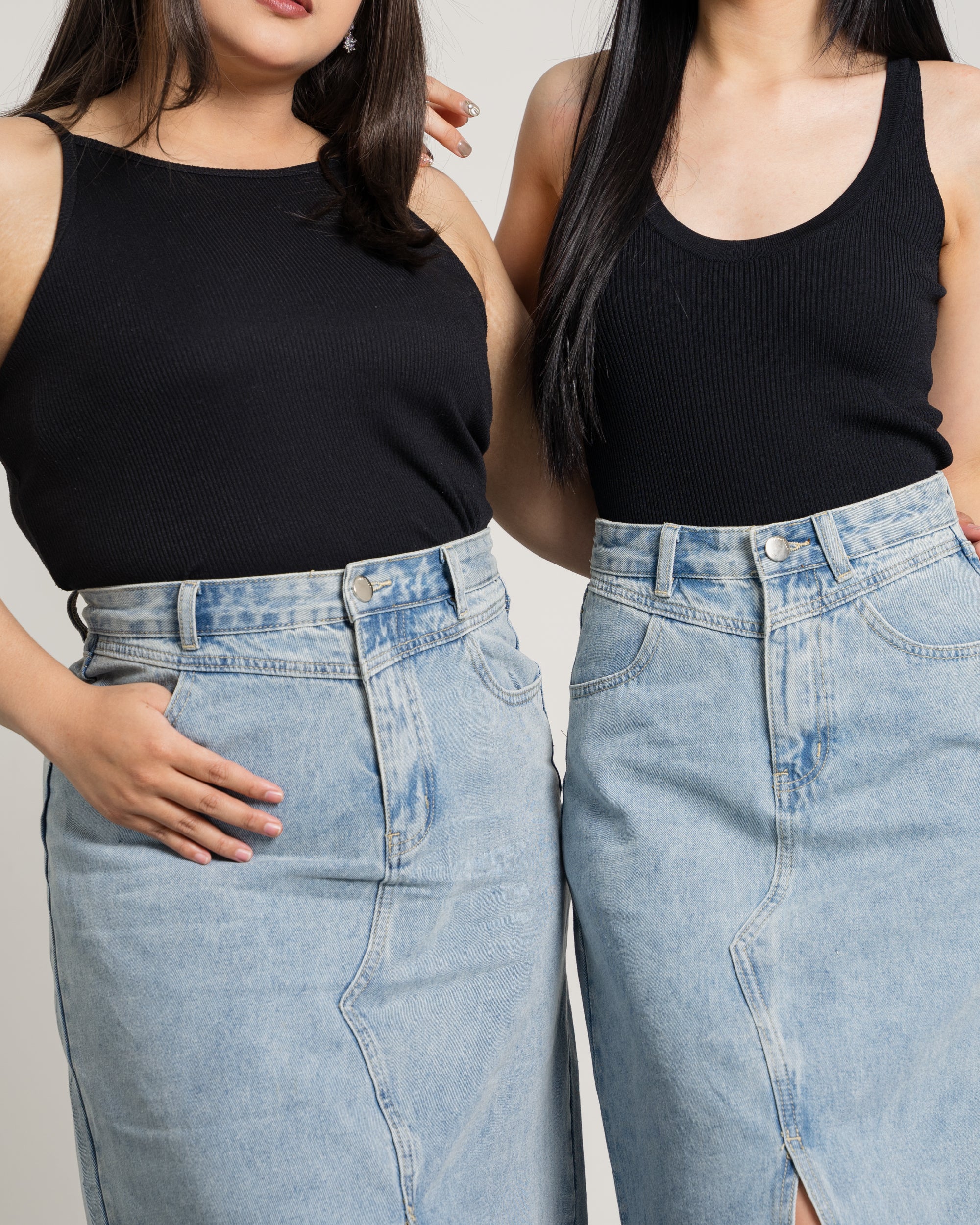 Saddie Maxi Jeans Skirt