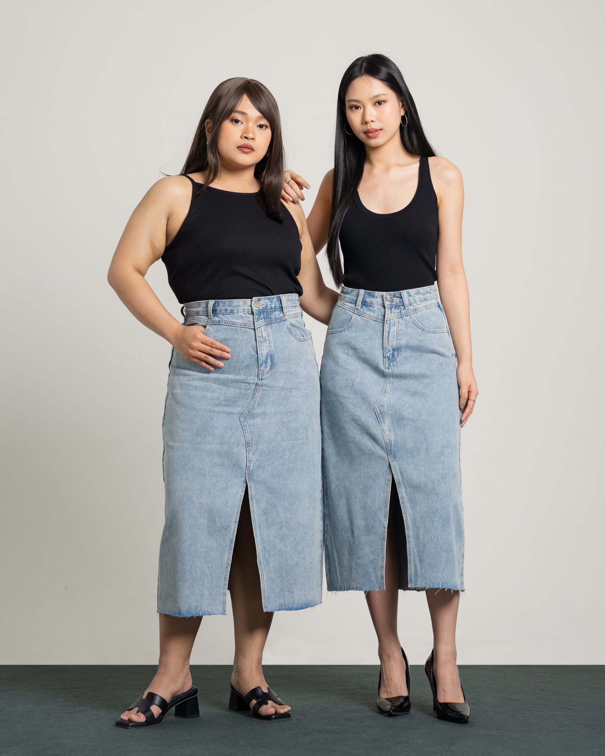 Saddie Maxi Jeans Skirt