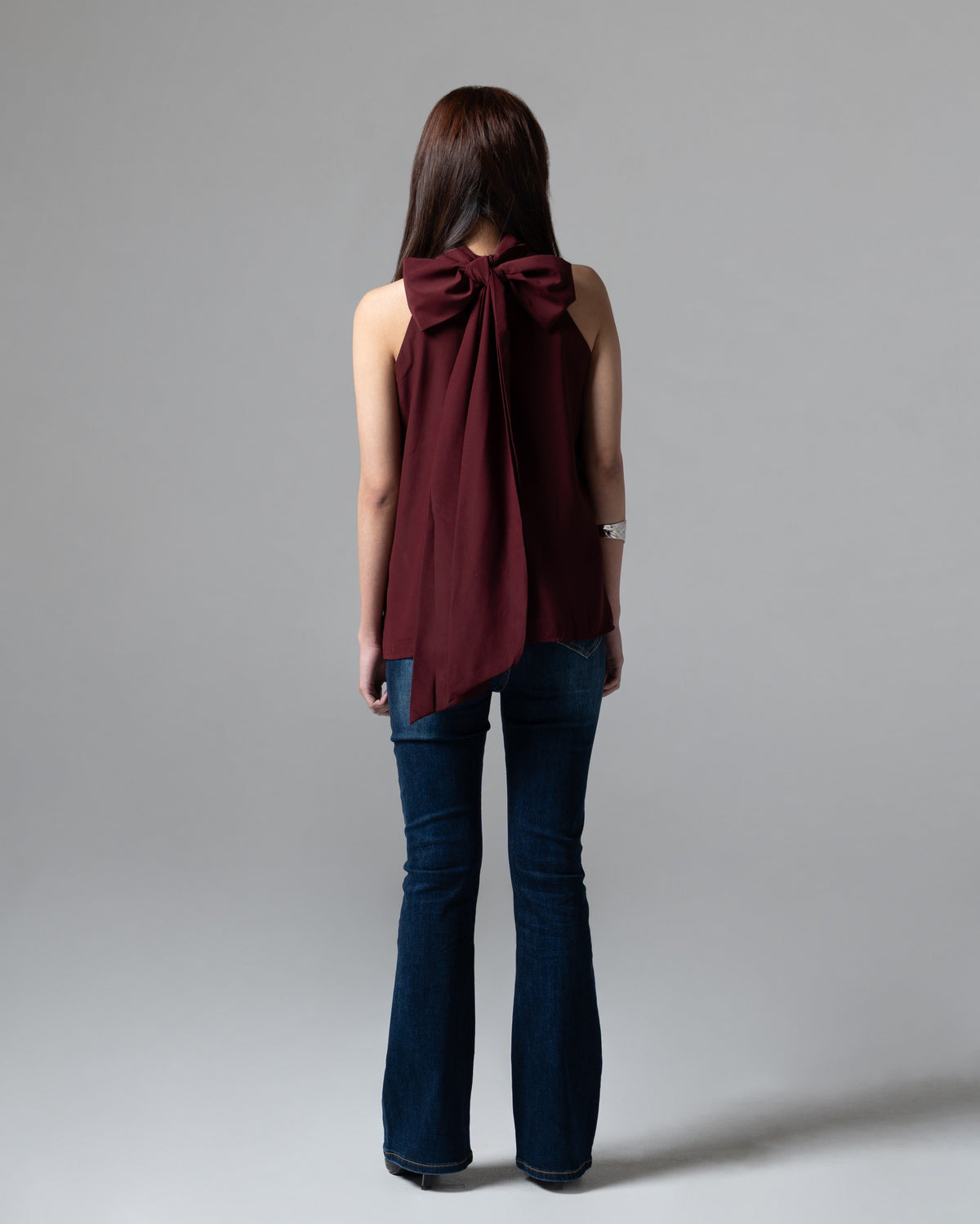 Bonnie Top Maroon, regular size, tampak belakang
