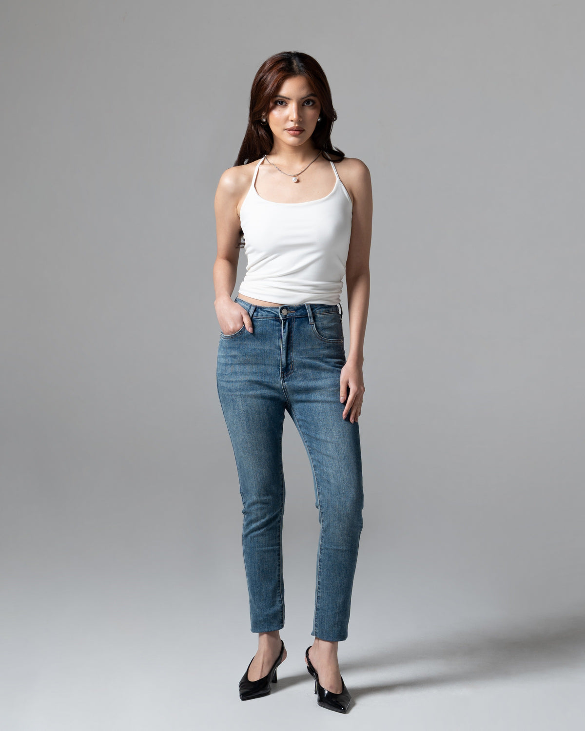 Khiel Skinny Jeans, regular size, tampak depan