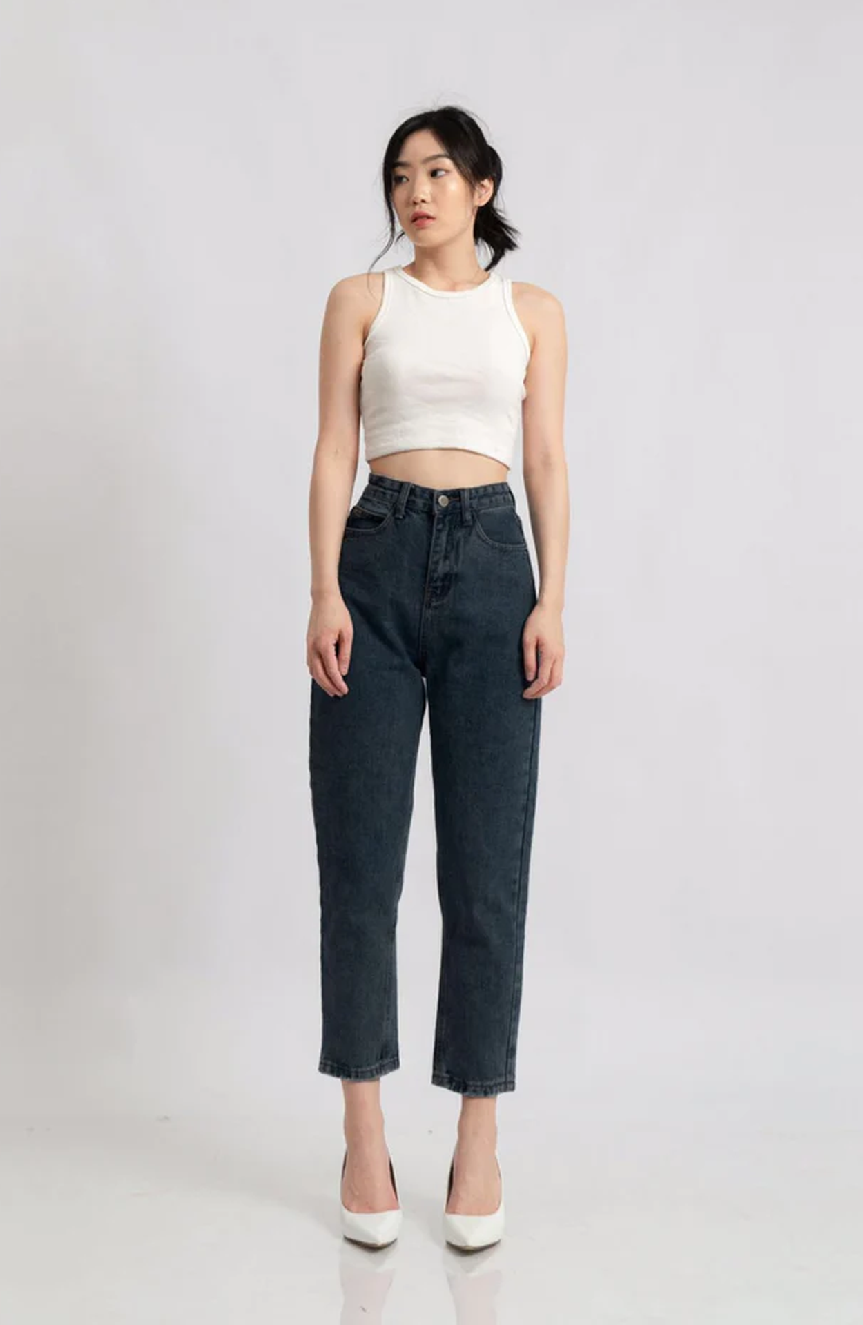 Boston Highwaist Mom Jeans in Lightblue