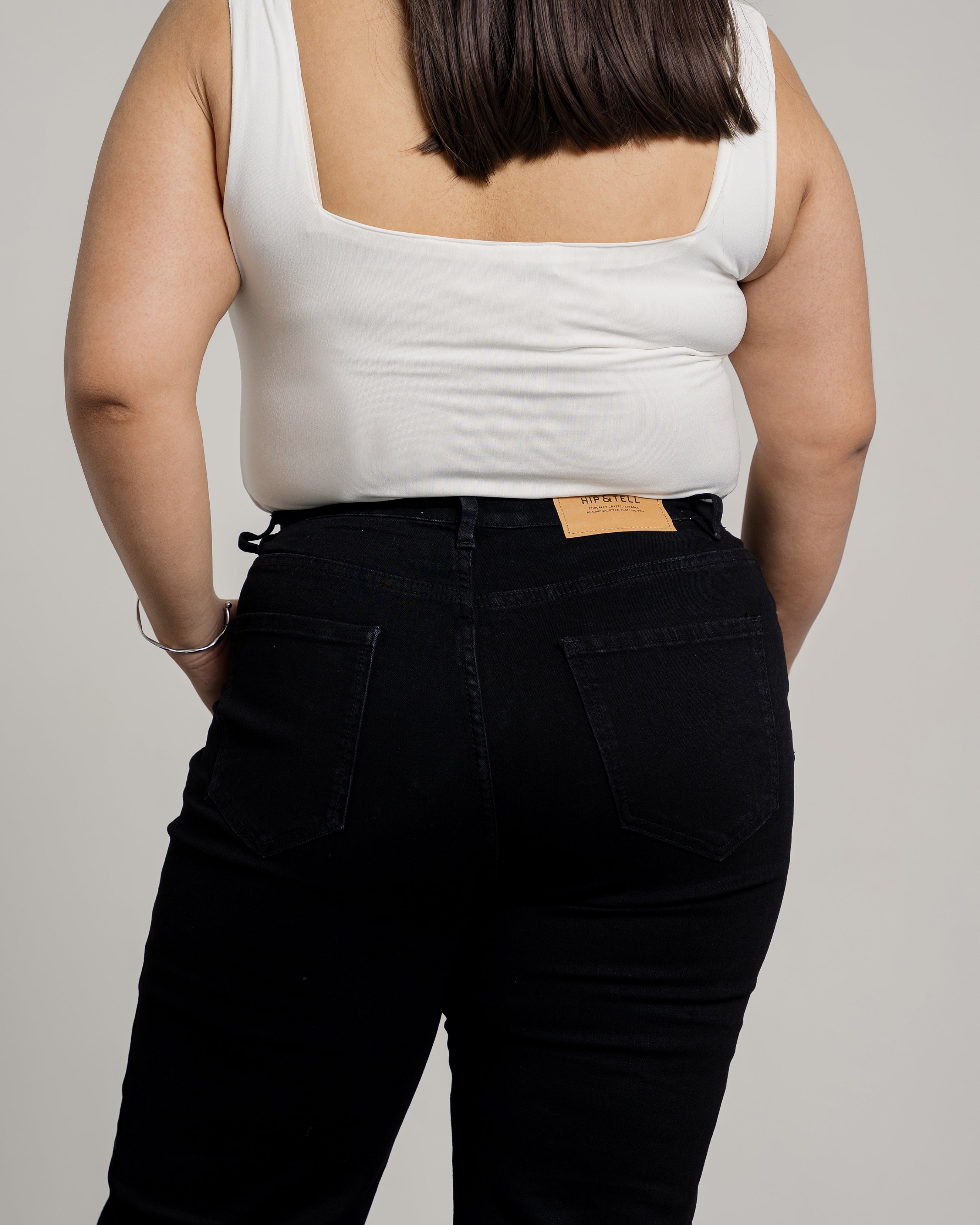 90's Highwaist Straight Jeans in Black