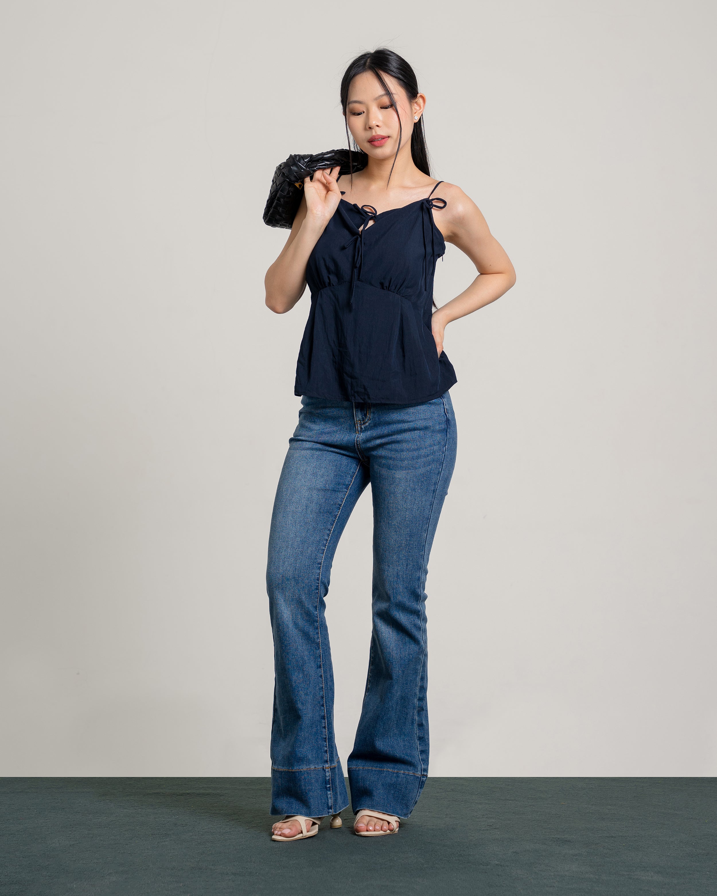 Ashley Flare Jeans in Dark Blue