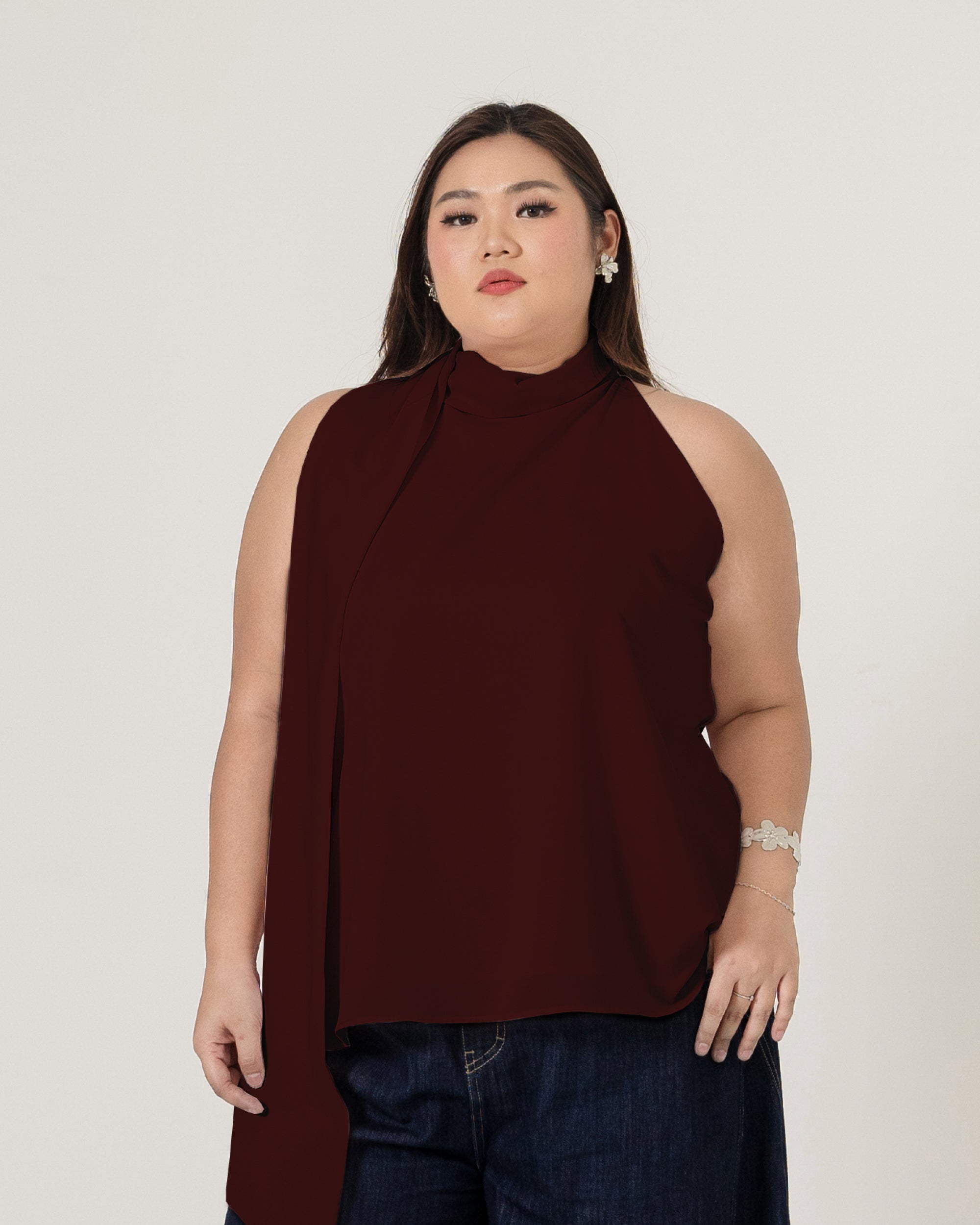 Bonnie Top in Maroon