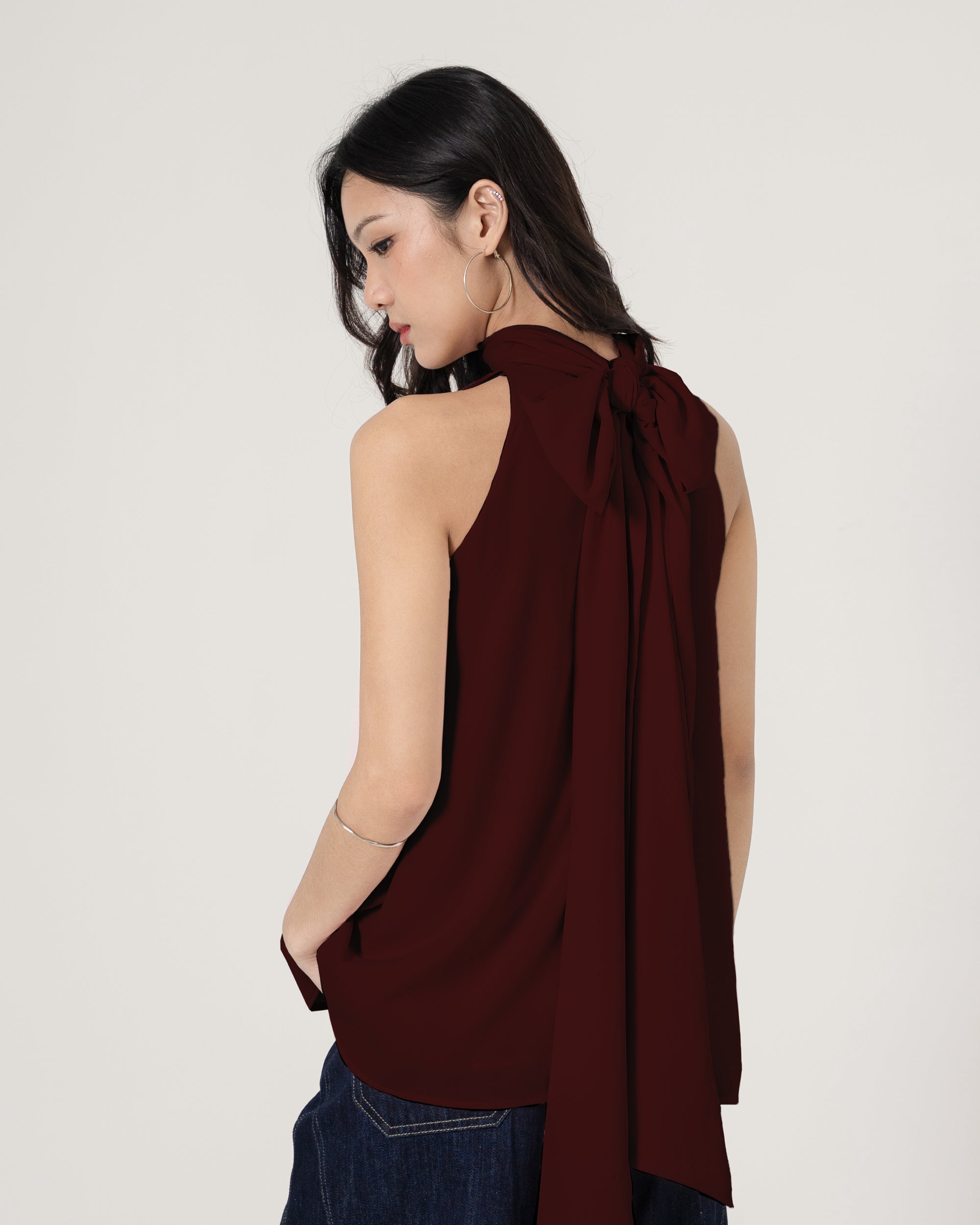 Bonnie Top in Maroon