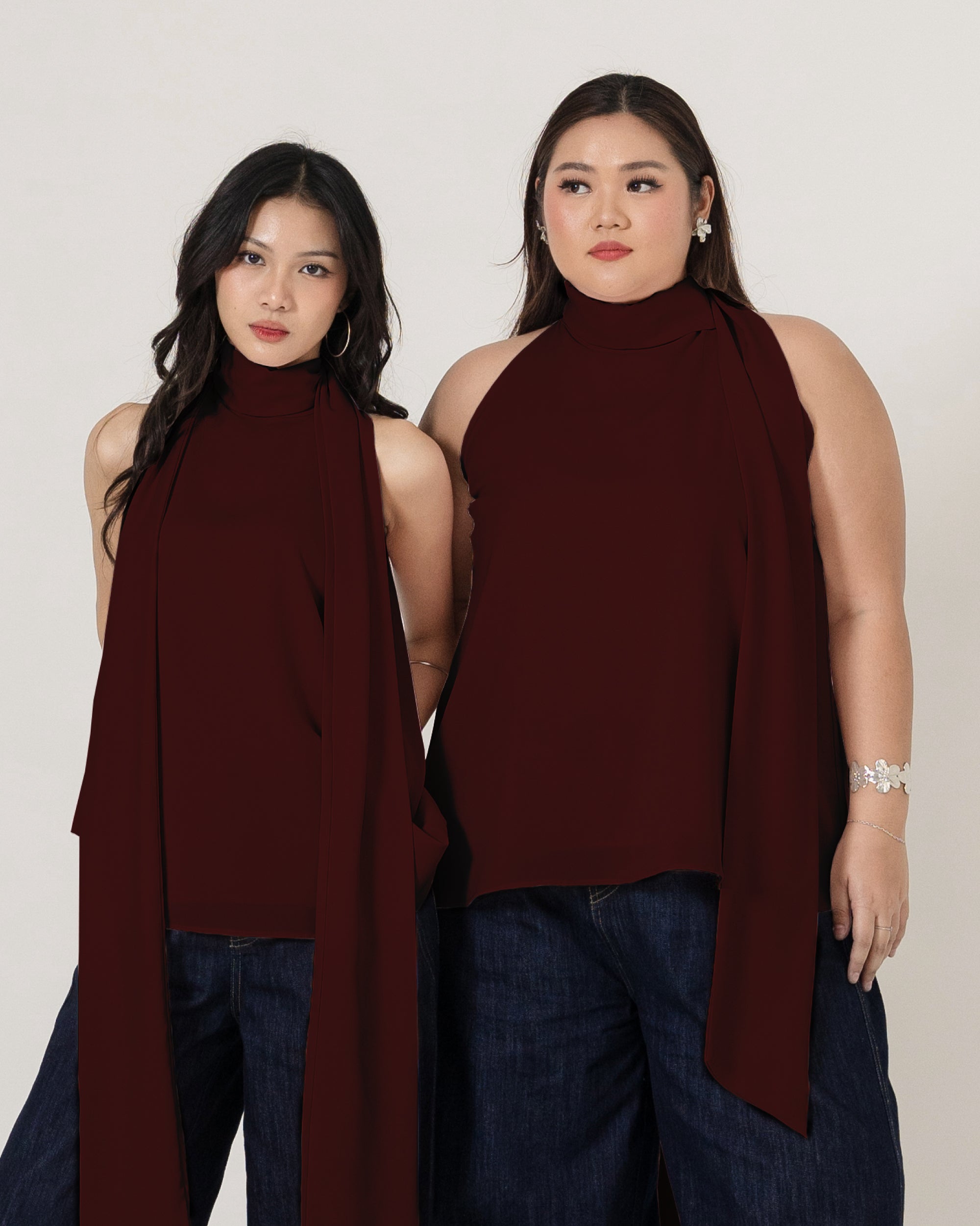 Bonnie Top in Maroon