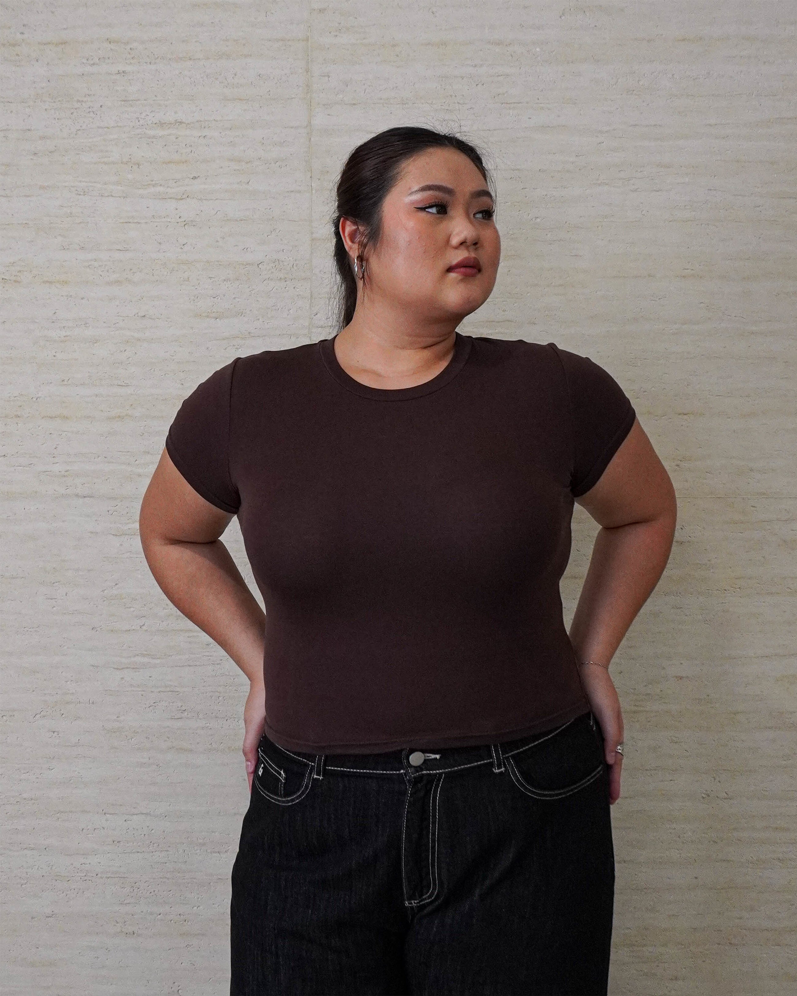 Avery Top in Brown