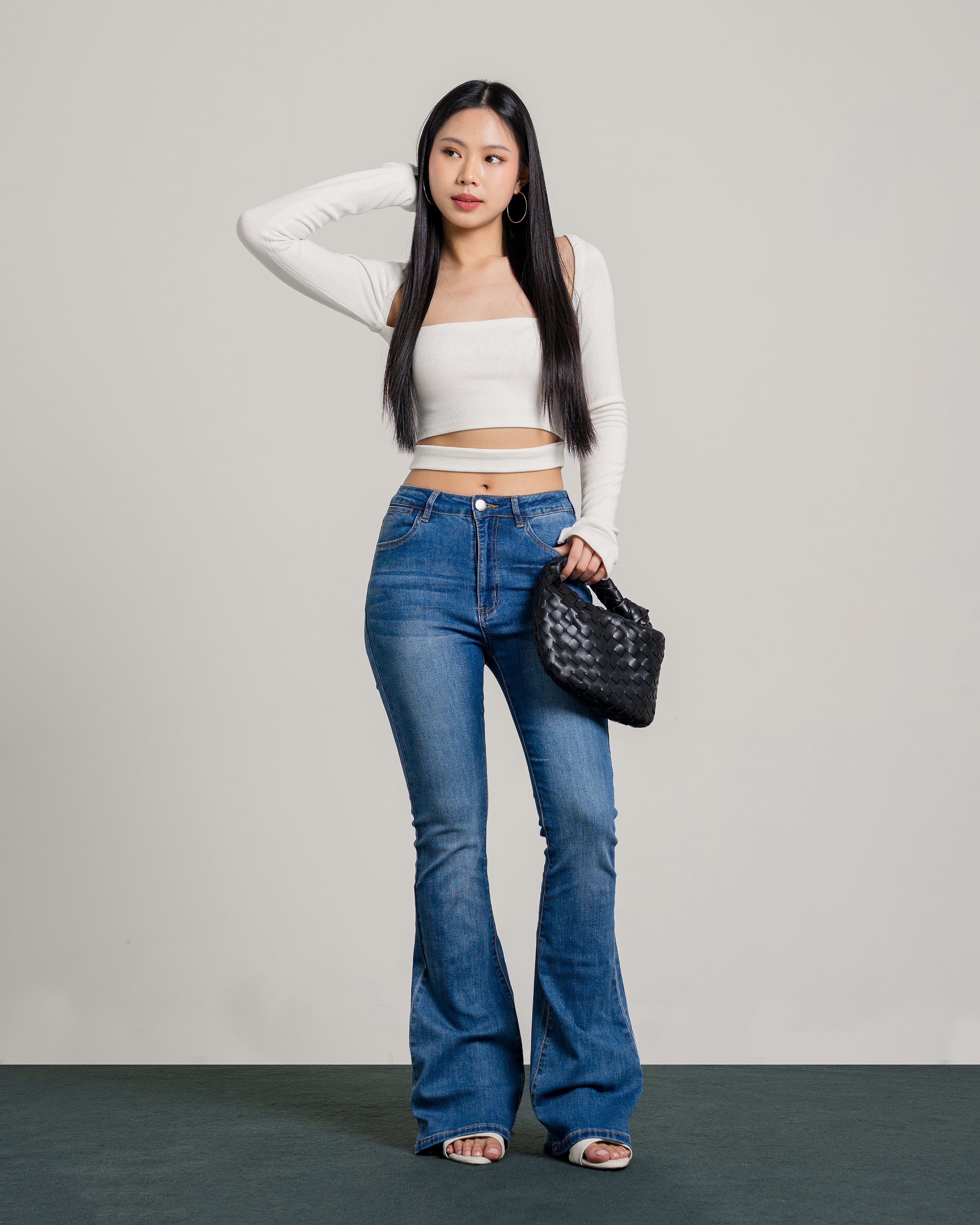 Kelly Flare Jeans in Ocean Blue