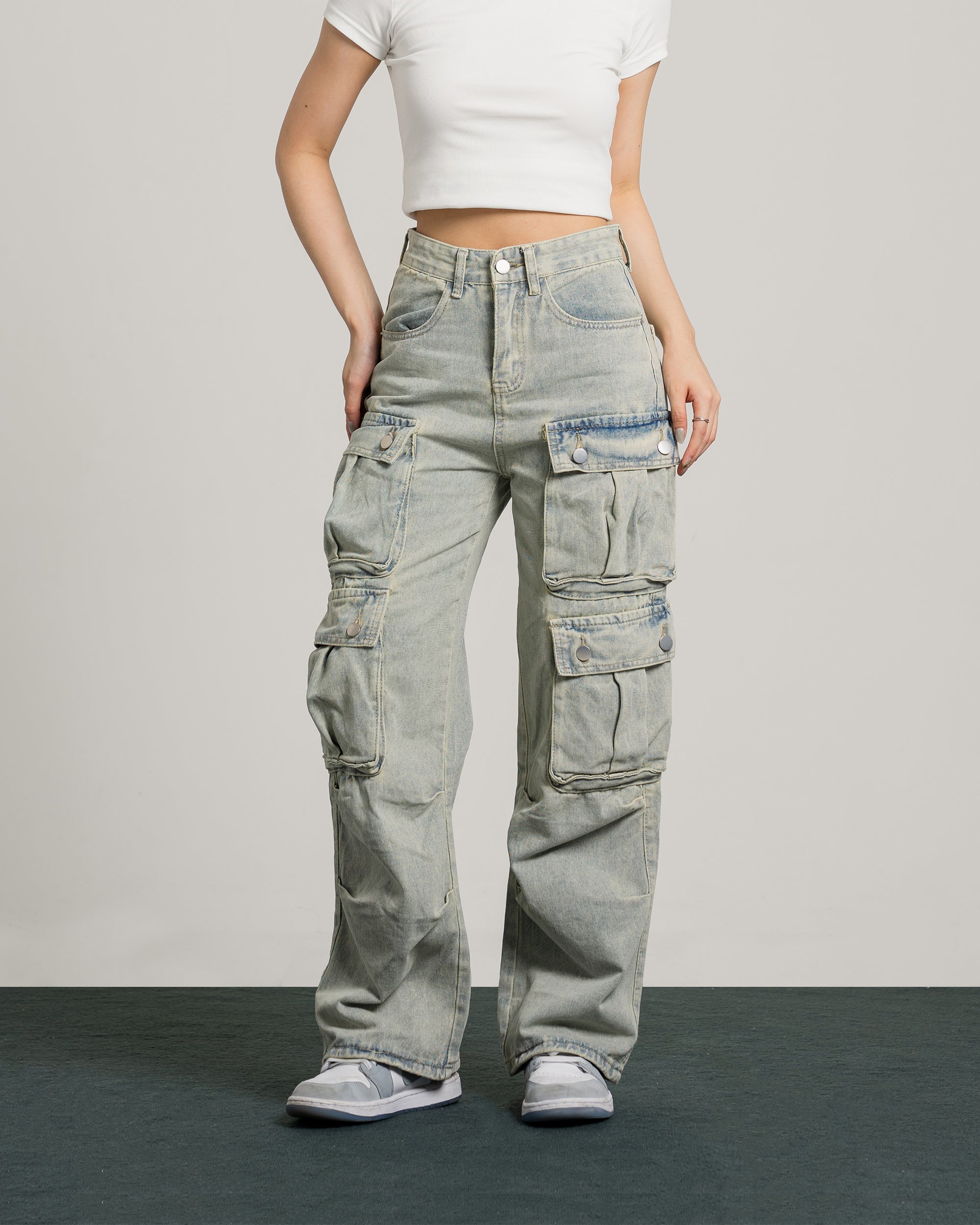 Madison Highwaist Cargo Jeans
