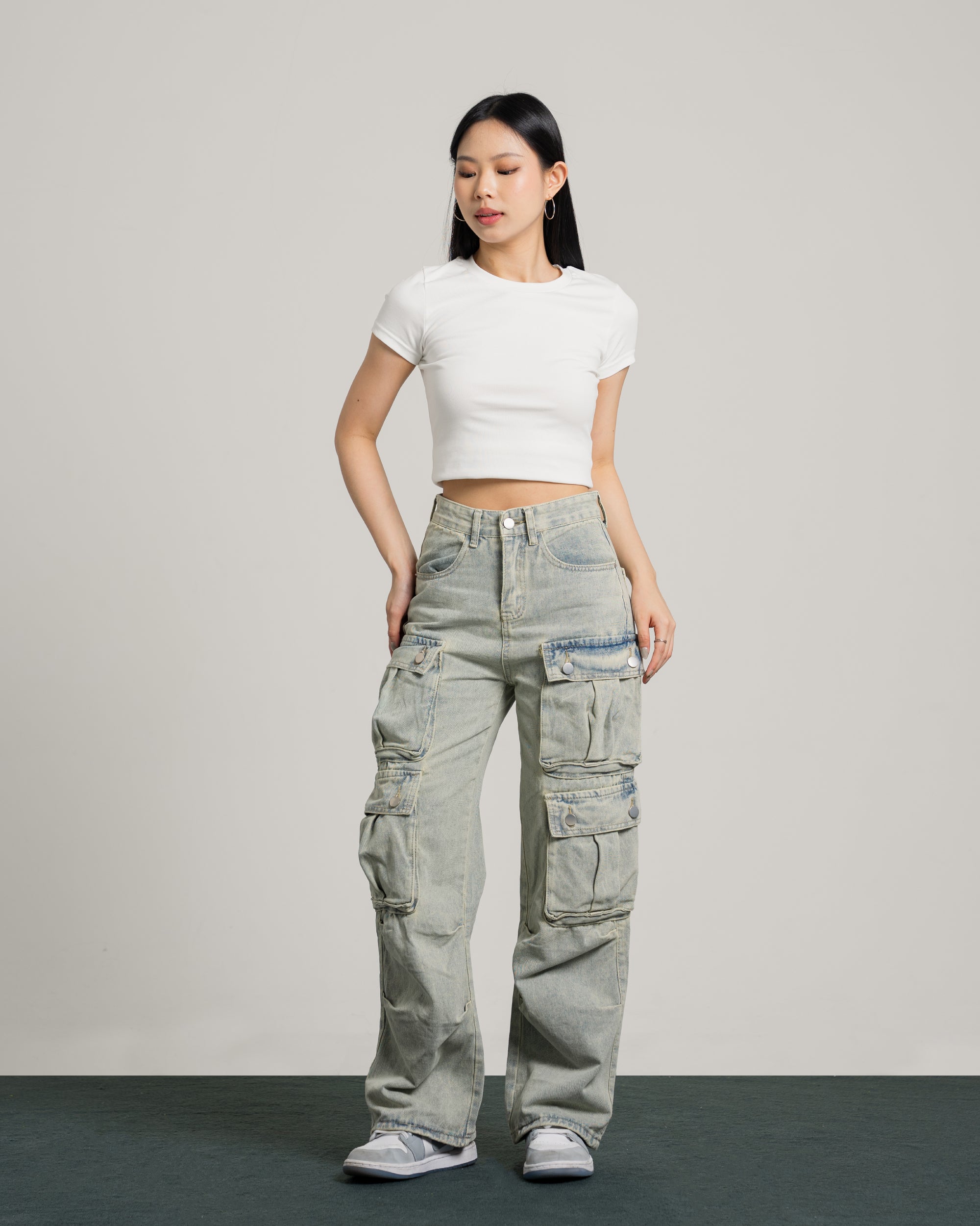 Madison Highwaist Cargo Jeans