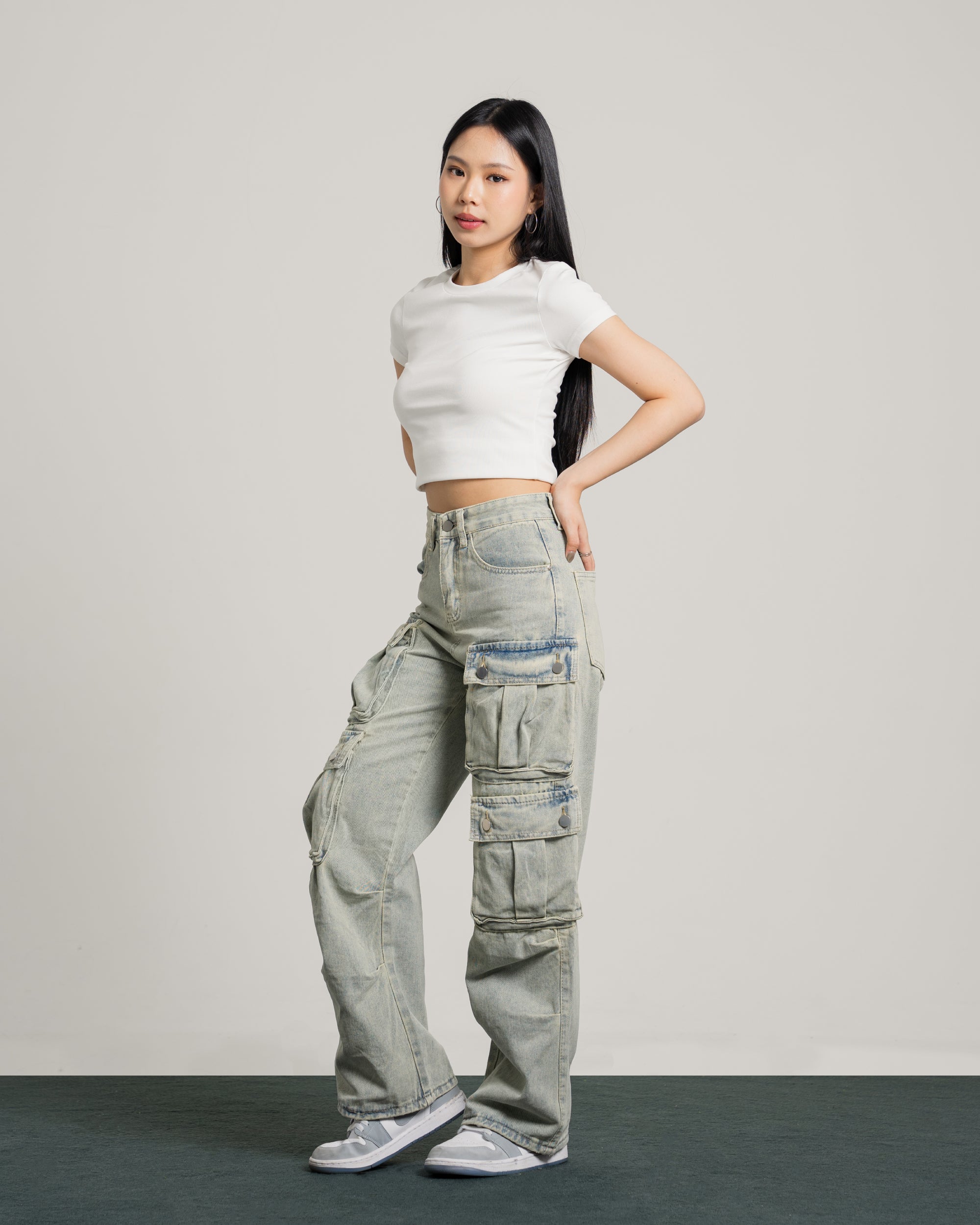 Madison Highwaist Cargo Jeans