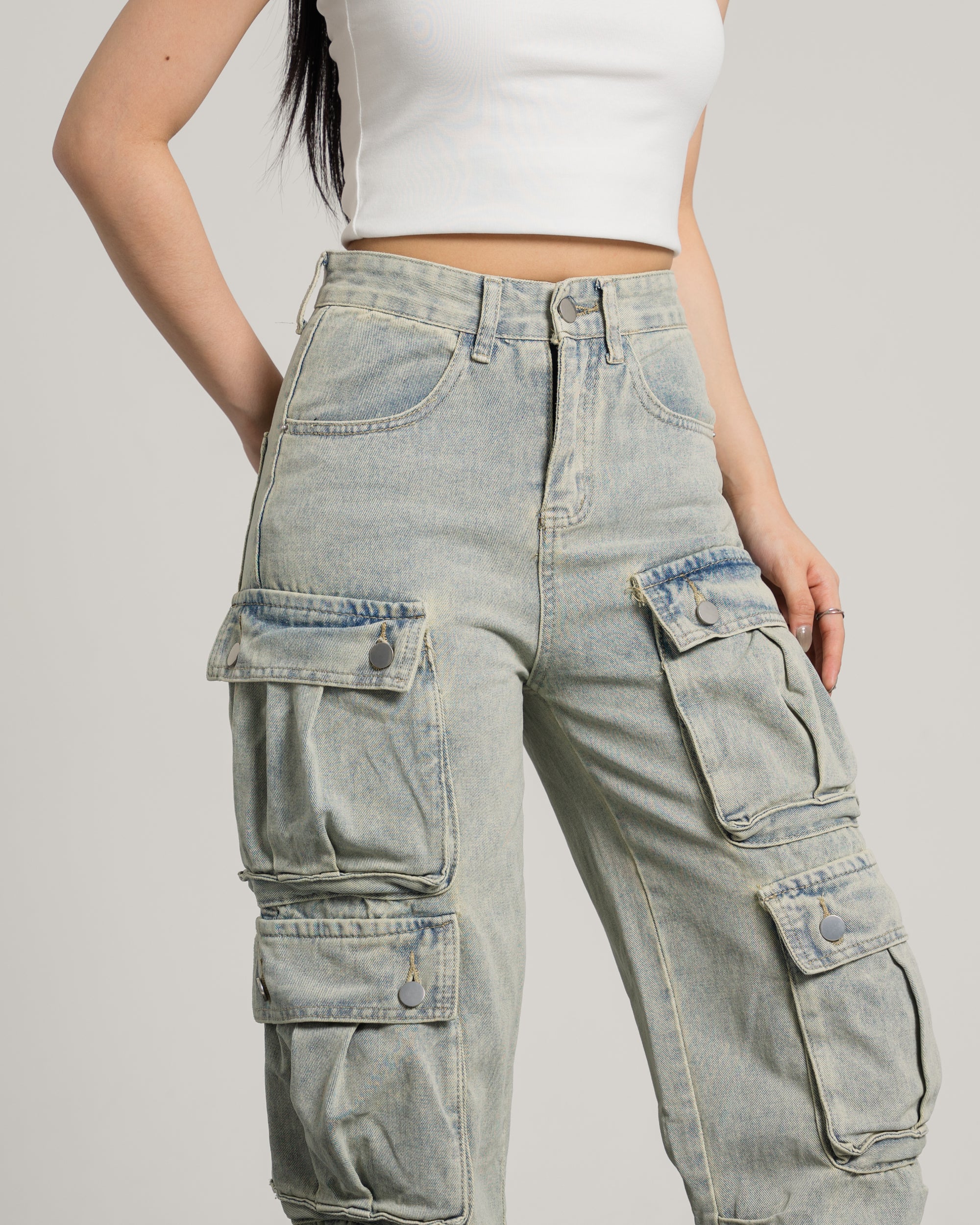 Madison Highwaist Cargo Jeans