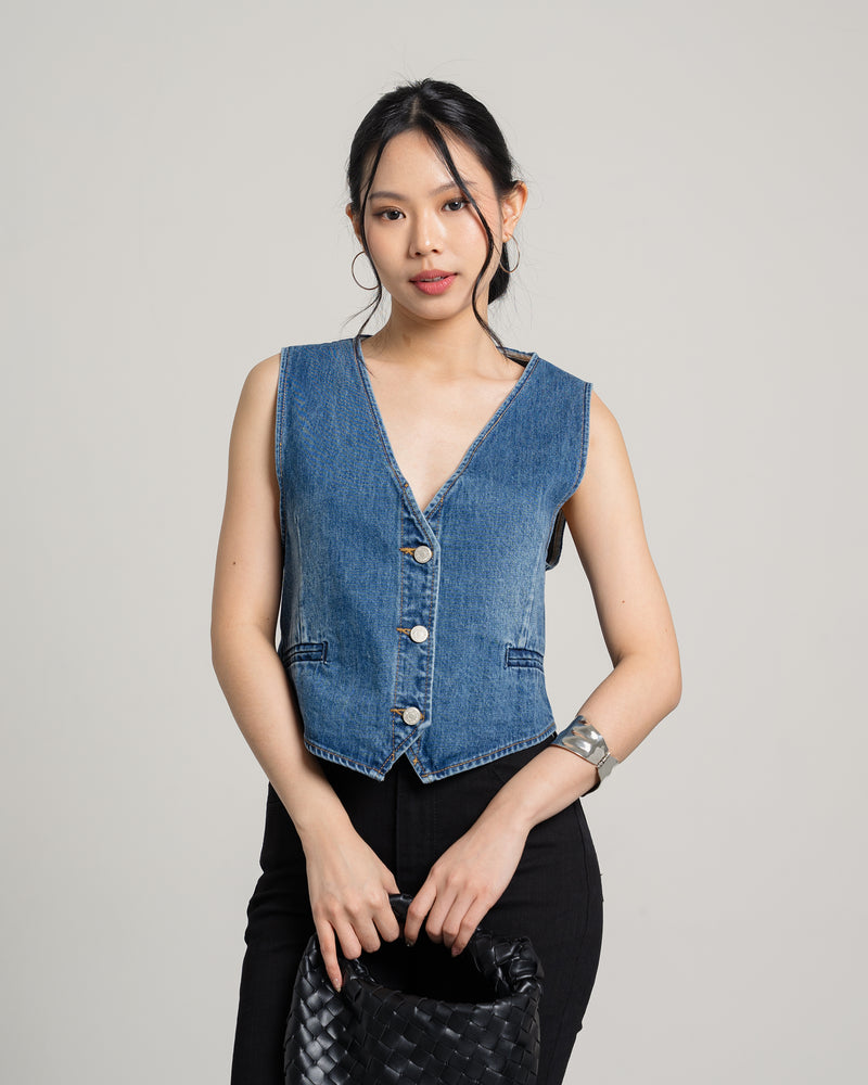 Orien Vest Denim Top
