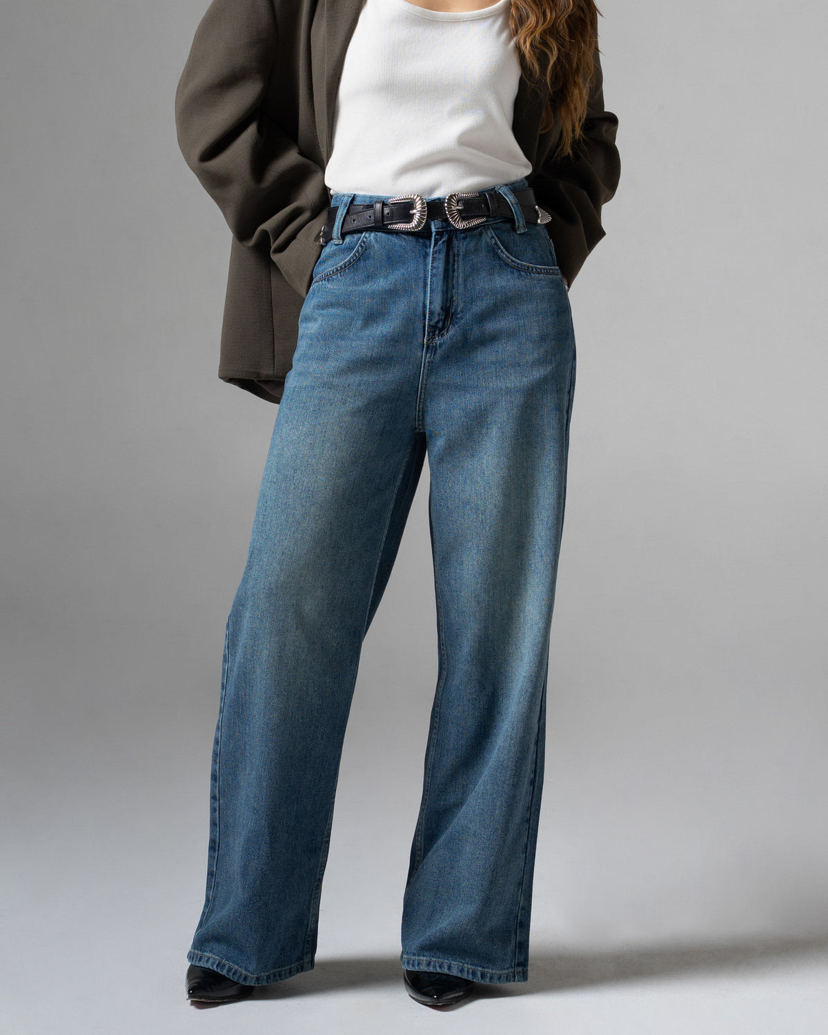 Coppen Straight Jeans, detail depan