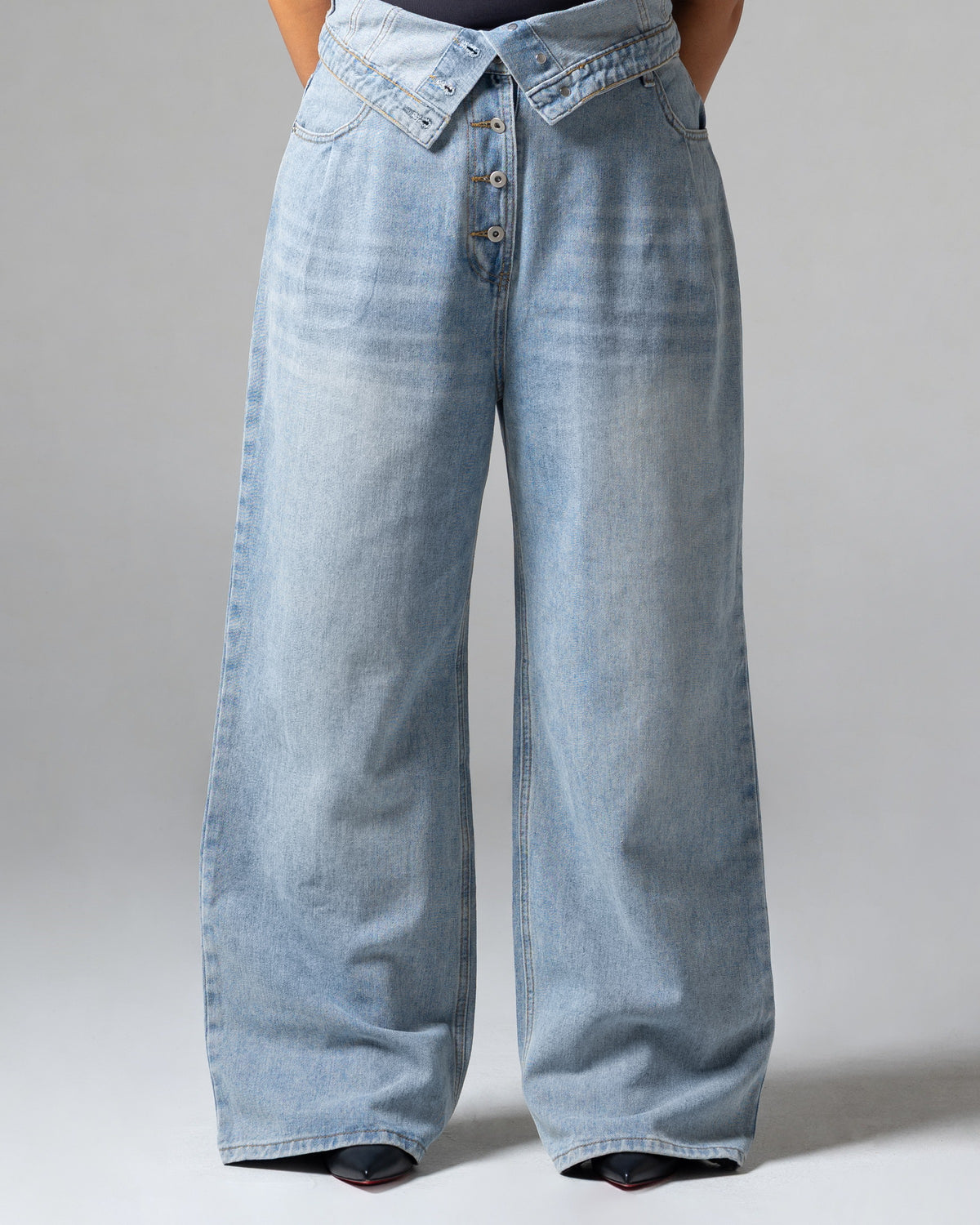 Kourtney Baggy Jeans, mid size, detail depan