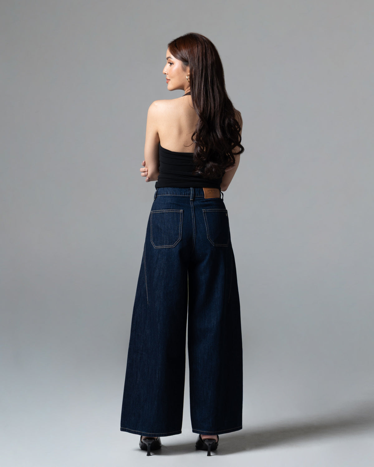 Real Wideleg Jeans Denim, regular, tampak belakang